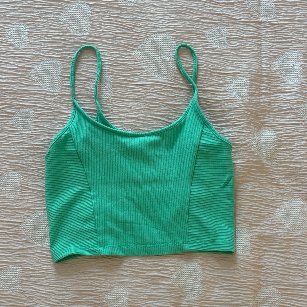 Urban Outfitters Vibrant Green Ribbed Tank
